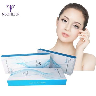 নিওফিলার 1ml ক্রস লিঙ্কড ডার্মাল ফিলার হায়ালুরোনিক ন্যাচারাল লুকিং লিপ ইনজেকশন 24mg/Ml