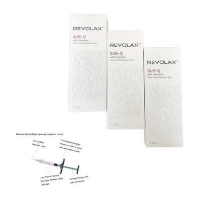2 বছর শেল্ফ জীবন হাইয়ালুরোনিক অ্যাসিড Revolax Dermal Filler For Facial Revitalization