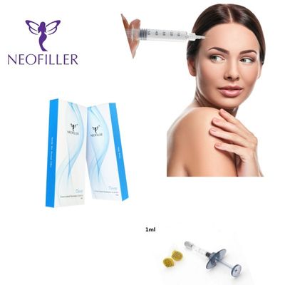 Neofiller 5ml Hyaluronic Acid Dermal Filler 24mg-ml ইনজেকশনযোগ্য জেল সিরিং মুখের পুনরুজ্জীবিতকরণ বৃদ্ধি