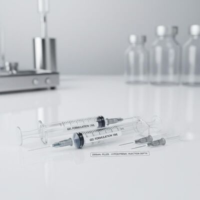 Gel formulation Juvederm Dermal Filler 2 times 1ml volume hypodermic injection depth suitable for medical cosmetic applications