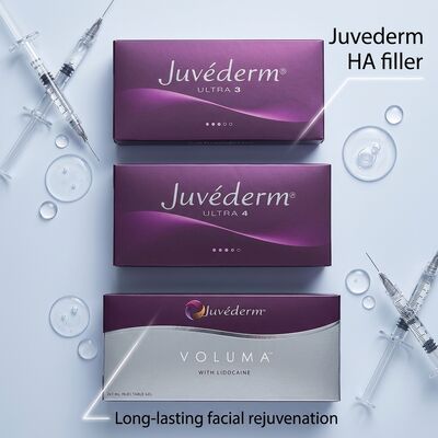 জেল ফর্মুলেশন Juvederm Dermal Filler 2x 1ml ভলিউম হাইপডার্মিক ইনজেকশন গভীরতা চিকিৎসা প্রসাধনী অ্যাপ্লিকেশনের জন্য উপযুক্ত