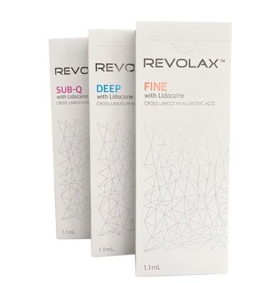 ক্রস-লিঙ্কড ডার্মাল ফিলার Revolax Dermal Filler Fine Deep Sub-Q Injectable Formula for Facial Line Reduction and Volume Restoration মুখের লাইন হ্রাস এবং ভলিউম পুনরুদ্ধারের জন্য