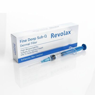 সূক্ষ্ম গভীর Sub-Q Revolax Dermal Filler উচ্চ জৈব সামঞ্জস্যতা ইনজেকশন জন্য উপযুক্ত গভীরতা মধ্য থেকে গভীর Dermis ত্বকের কনট্যুর উন্নত