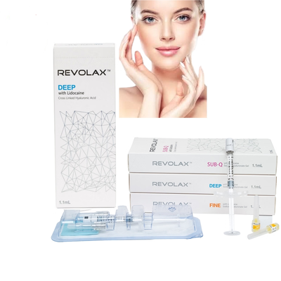 মসৃণ এবং ইলাস্টিক জেলসংগত Revolax Dermal Filler সূক্ষ্ম গভীর Sub-Q ইনজেকশনযোগ্য জেল 2-25°C এ সংরক্ষণ করুন মুখের ভলিউম পুনরুদ্ধারের জন্য আদর্শ