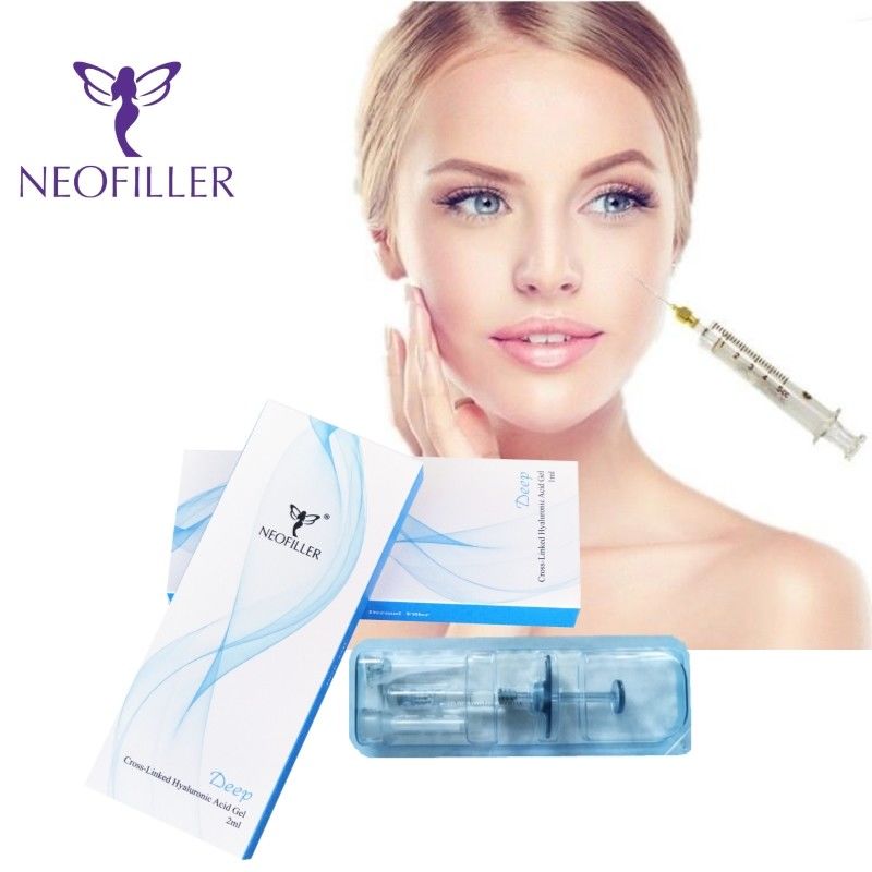 উচ্চ মানের মেডিকেল গ্রেড ঠোঁট মুখ গভীর Hyaluronic অ্যাসিড Dermal ফিলার 1ml 2ml 5ml