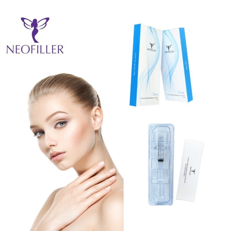 Neofiller 24mg-ml হাইয়ালুরোনিক অ্যাসিড ডার্মাল ফিলার ইনজেকশনযোগ্য জেল ঝাঁকুনি হ্রাস মুখের বর্ধন
