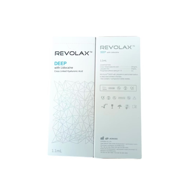 Revolax Dermal Filler with Hyaluronic Acid for 6-12 Months Duration and 2 Years Shelf Life in Syringe Packaging (রেভোলাক্স হিউরোনিক এসিডের সাথে ত্বকের ফিলার) ৬- ১২ মাসের জন্য কার্যকারিতা এবং সিরিংয়ের প্যাকেজিংয়ে ২ বছরের জন্য ব্যবহারযোগ্য
