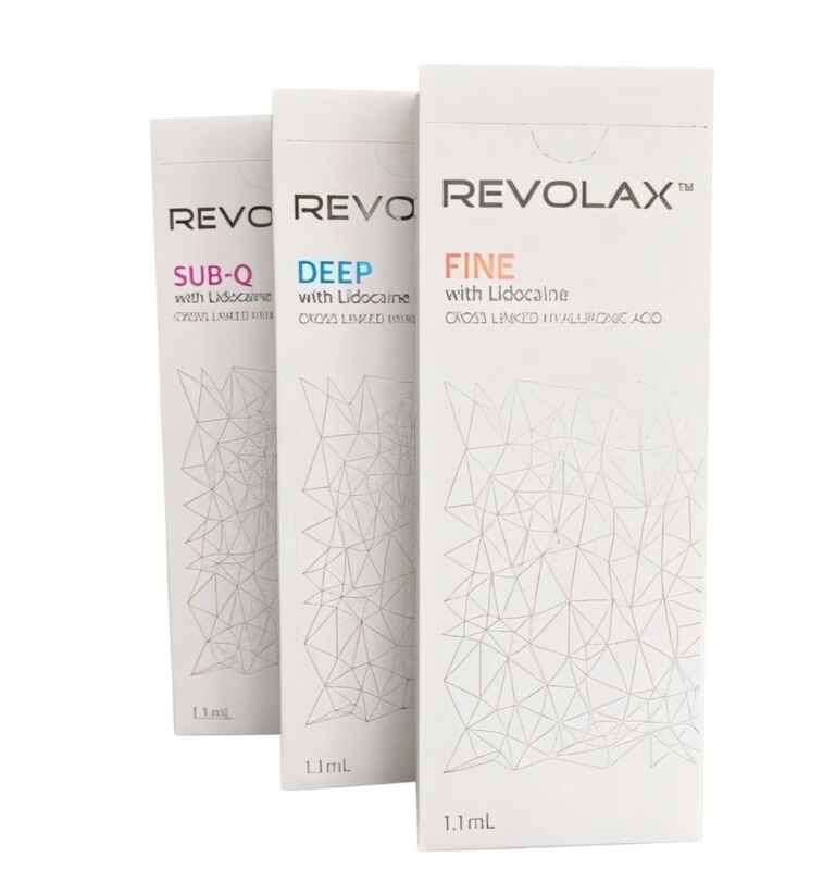ক্রস-লিঙ্কড ডার্মাল ফিলার Revolax Dermal Filler Fine Deep Sub-Q Injectable Formula for Facial Line Reduction and Volume Restoration মুখের লাইন হ্রাস এবং ভলিউম পুনরুদ্ধারের জন্য