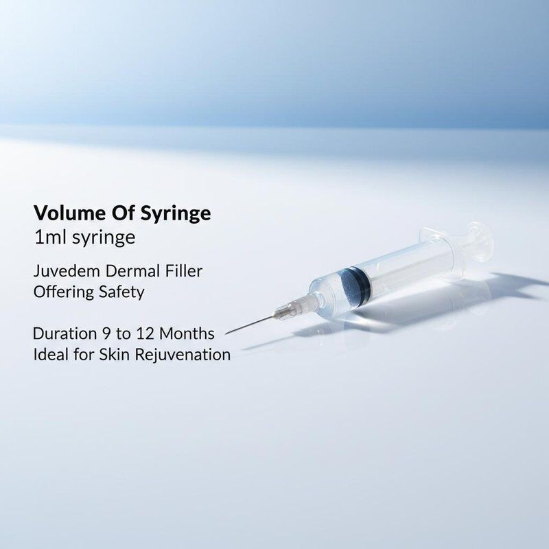 সিরিংয়ের পরিমাণ 1 মিলি সিরিং Juvederm Dermal Filler Safety Offering Duration 9 থেকে 12 মাস ত্বকের পুনরুজ্জীবনের জন্য আদর্শ